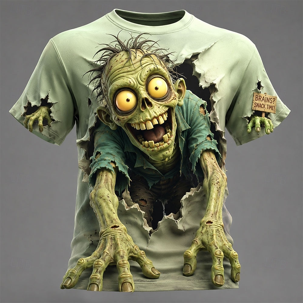 Zombie Snacks - Erkek İlkbahar Yaz 3D Baskılı Bisiklet