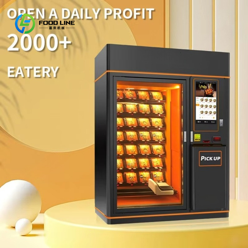 Food Snacks Vending Machine - Özelleştirilmiş Sıcak Yemek Otomatı, Fast Food