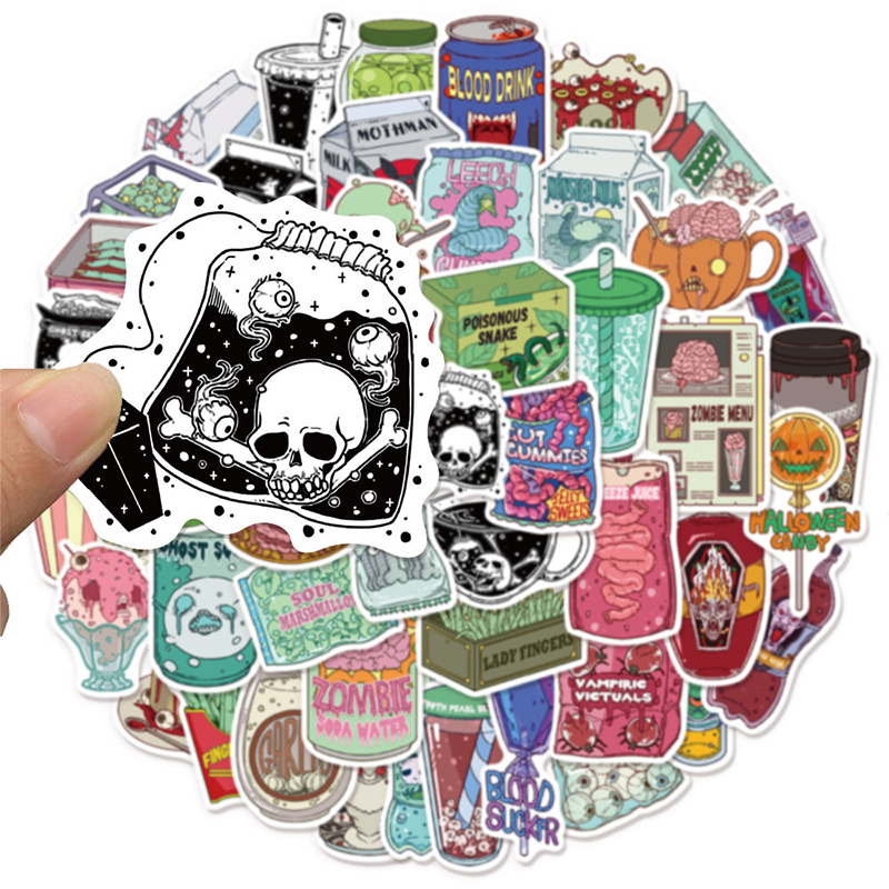 Zombie Snacks - 50 adet su geçirmez vinil zombi
