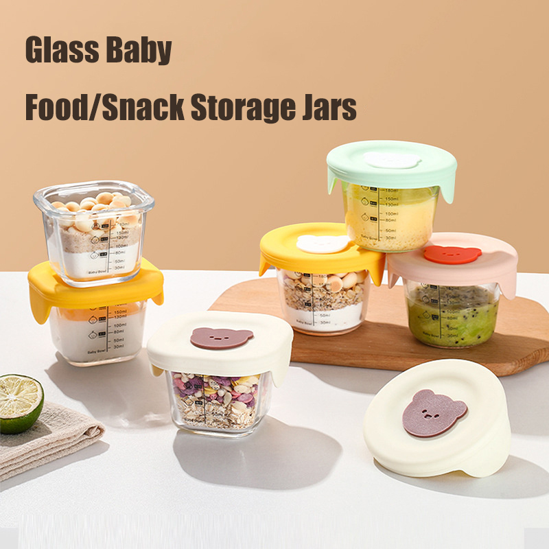 Food Snacks For Toddlers - 180ml cam bebek maması saklama kavanozları