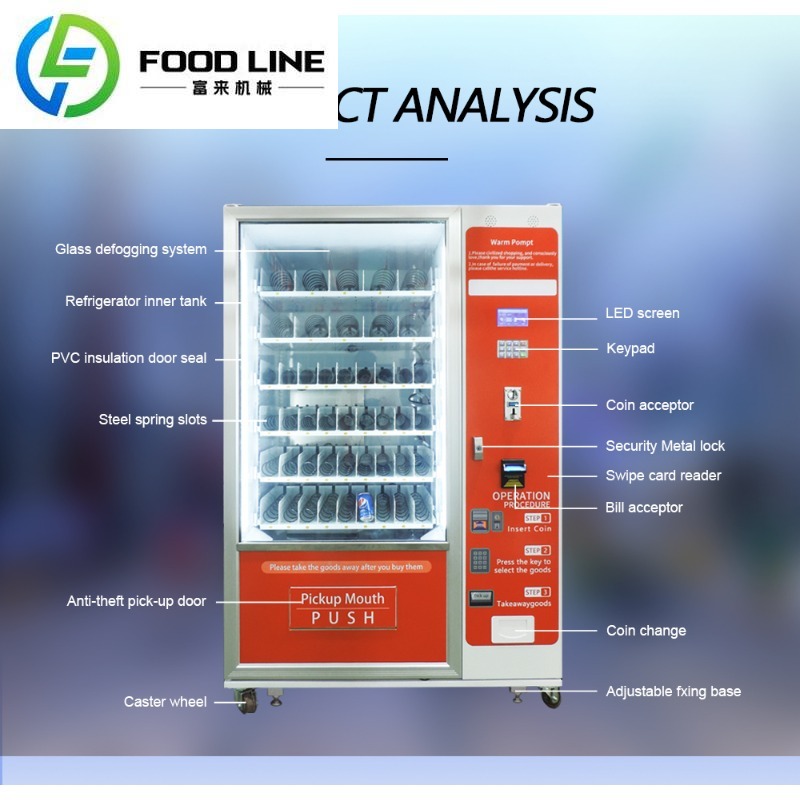 Özelleştirilmiş Fabrika Özel A - Food Snacks Vending Machine incelemesi ve fiyatı