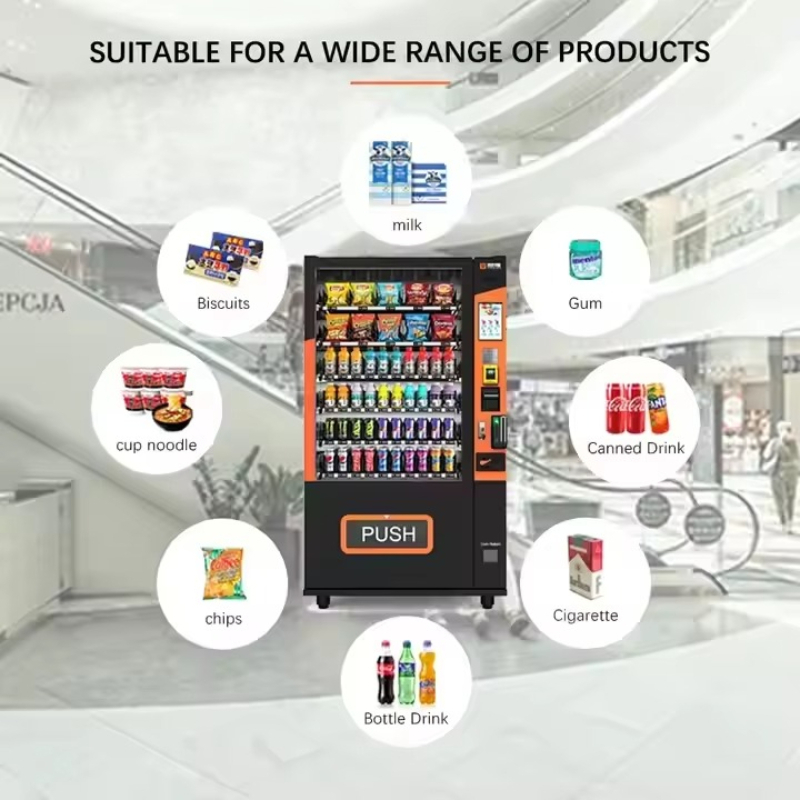 Özelleştirilmiş Dokunmatik Ekr - Food Snacks Vending Machine incelemesi ve fiyatı
