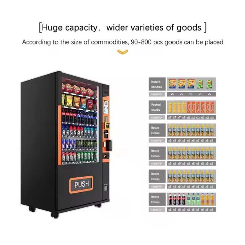 Özelleştirilmiş Dokunmatik Ekr - Food Snacks Vending Machine incelemesi ve fiyatı